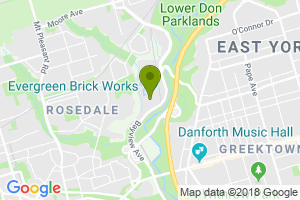Google Map of Evergreen Brick Works, Toronto ON