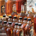 Bottles of McCutcheon's Maple Syrup at the Saturday Farmers Market.