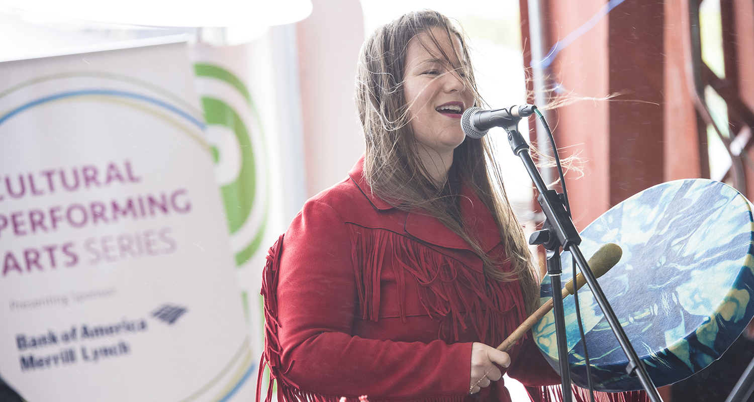 Aqua Nibii Waawaaskone performing at Ravine Day 2019