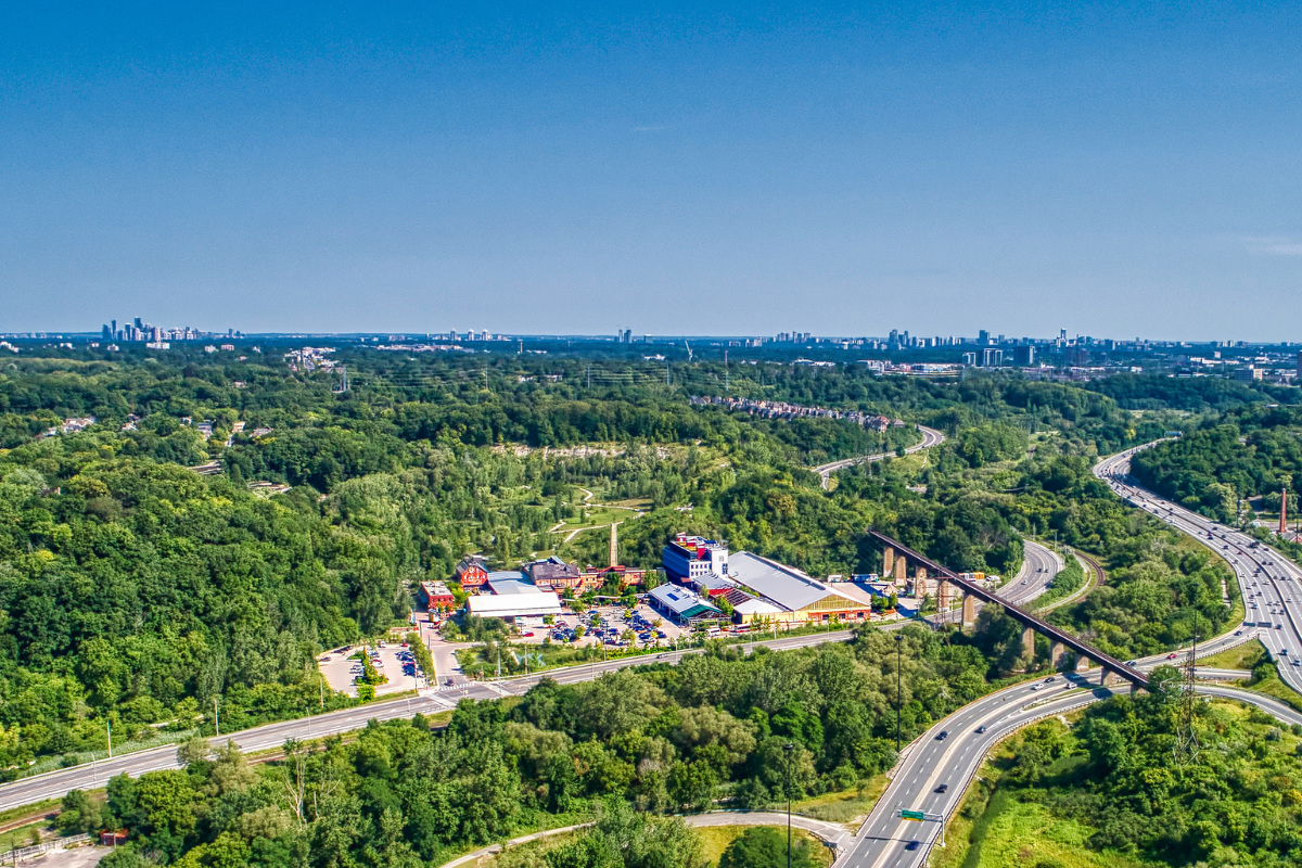 Drone photo of the Brick Works