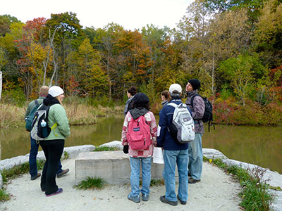 People enjoying the ravines