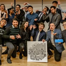 Winners of the Hamilton 2019 Future City Builders Urban Action Pitch-Off. Image: Andrew Parrins