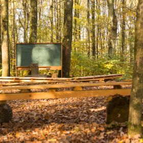 Outdoor chalkboard