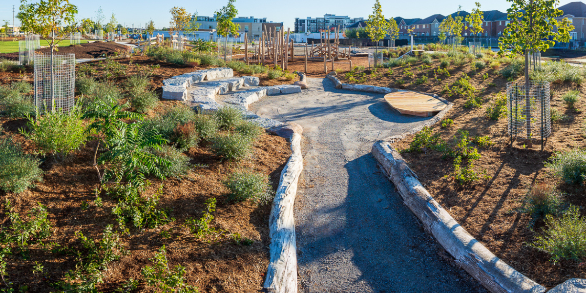 School Grounds at the Irma Coulson Public School in Milton, Ontario. Image Credit: Cam Collyer]