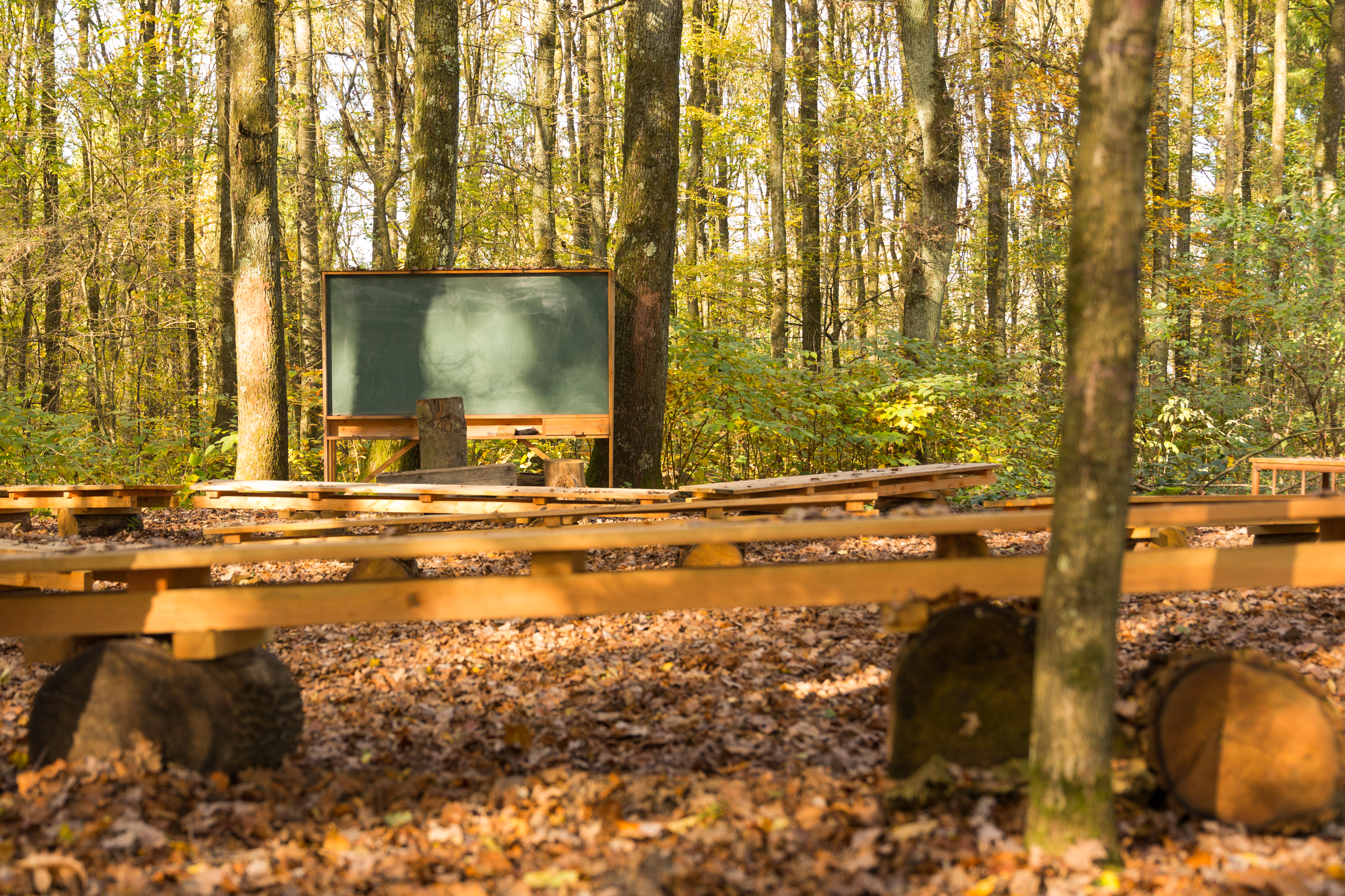 Outdoor chalkboard